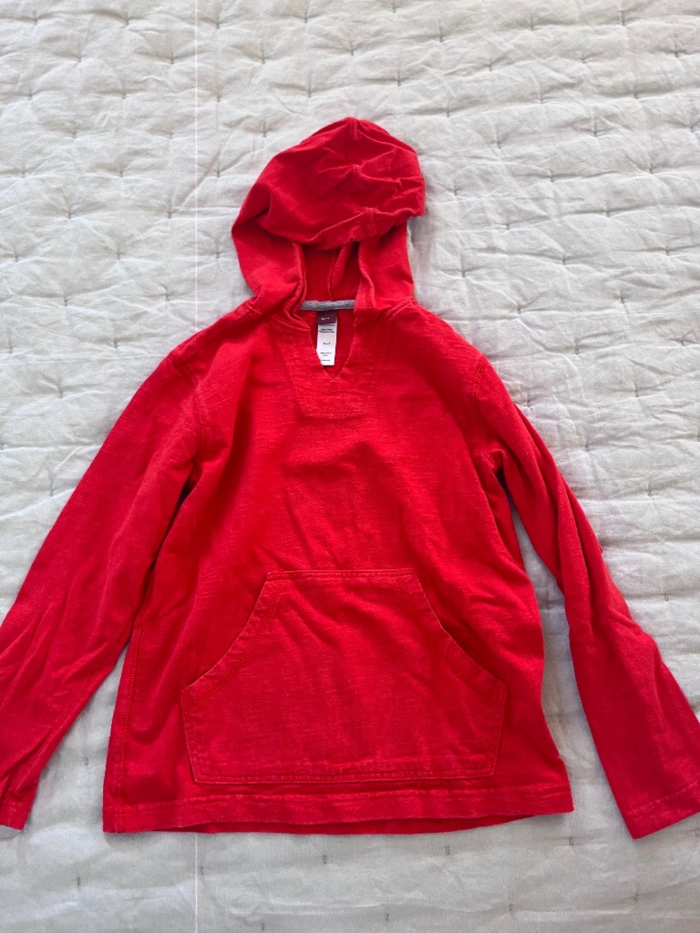 Tea Collection Kids Size 8 Bright Red / Orange Distressed Hoodie